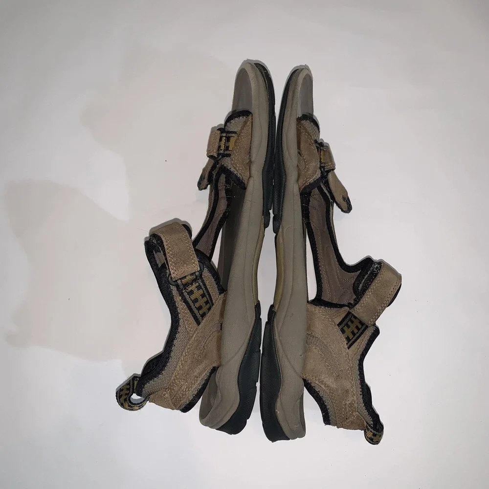 Teva 6571 Sandals Shoes Mens Size 14 Brown Suede Hook & Loop Hiking Outdoor
